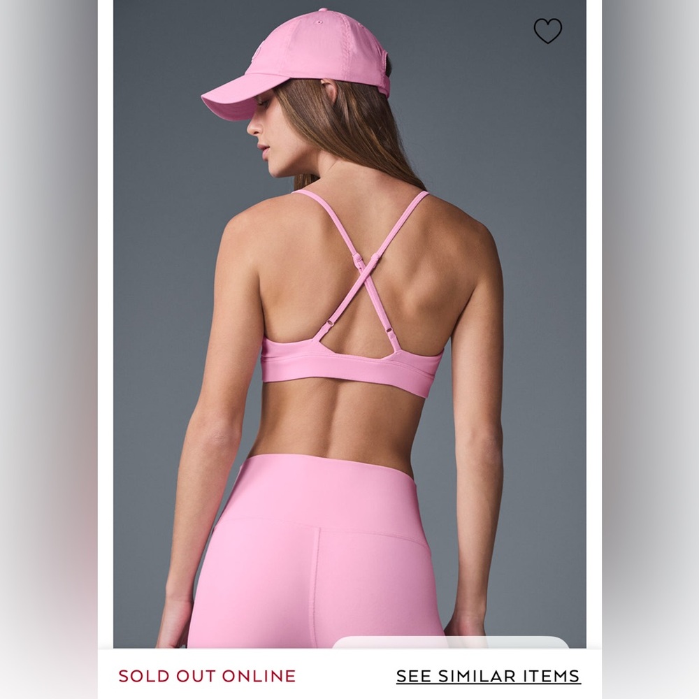ALO YOGA Splendor Bra- SWEET PINK SIZE small